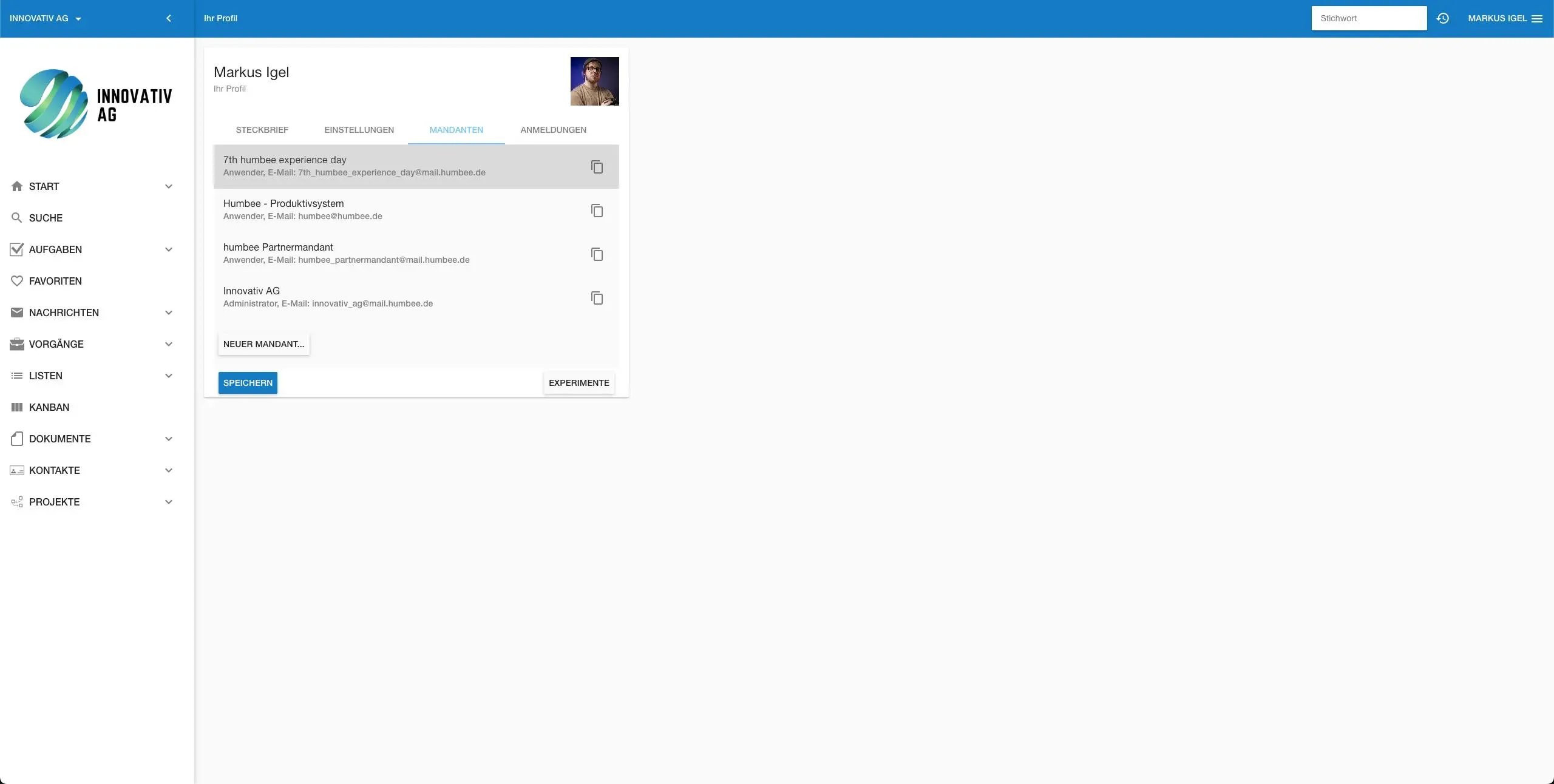 Was die Mandantenverwaltung von humbee ermöglicht.